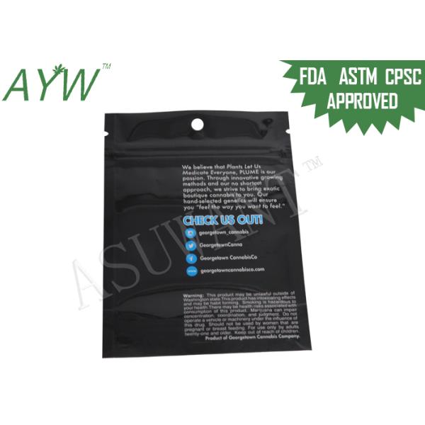 Moisture / Smell Proof Zipper Bags 50g Eco Friendly Or Cigarette Gift Packaging