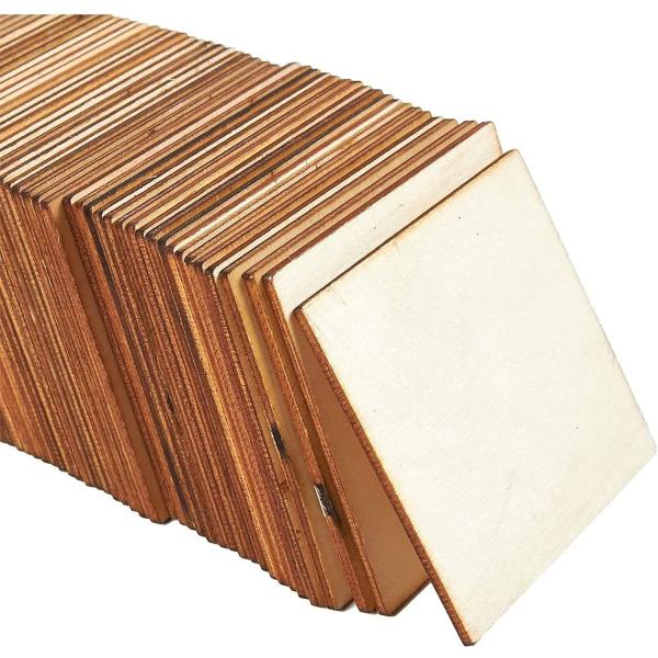 квадраты деревянных плиток 7.6*7.6cm DIY деревянные для ремесел