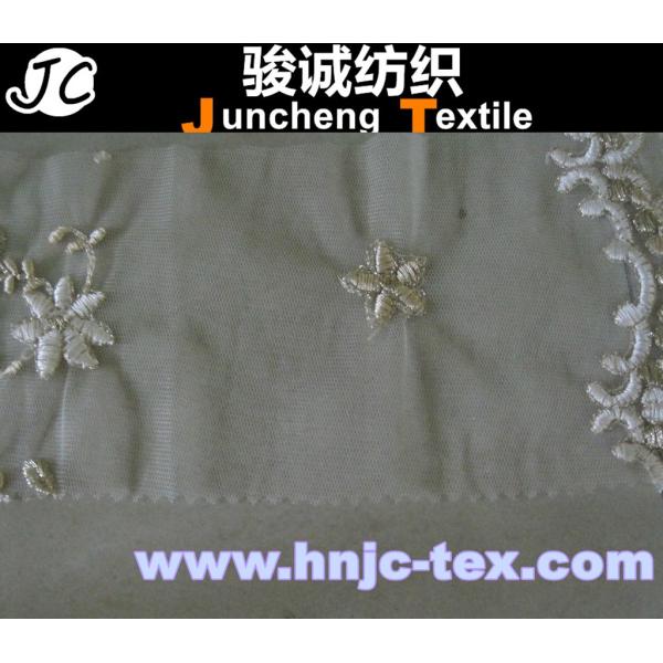 2015 trend 100% polyester wave pattern chemical crochet lace fabric for women dresses