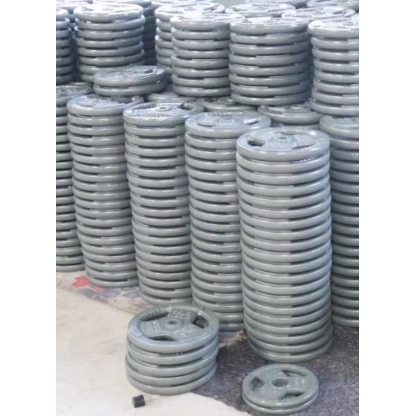 Custom Logo Grey Fitness Weight Plates 50mm Cast Iron Olympic Plates