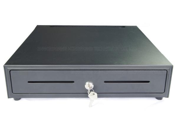 Black Metal Cash Drawer Manual Cash Drawer Under Counter 5.9 KG 420A