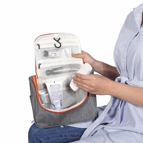 Water Resistant Fabric Durable Waterproof Hanging Toiletry Bag With Handle