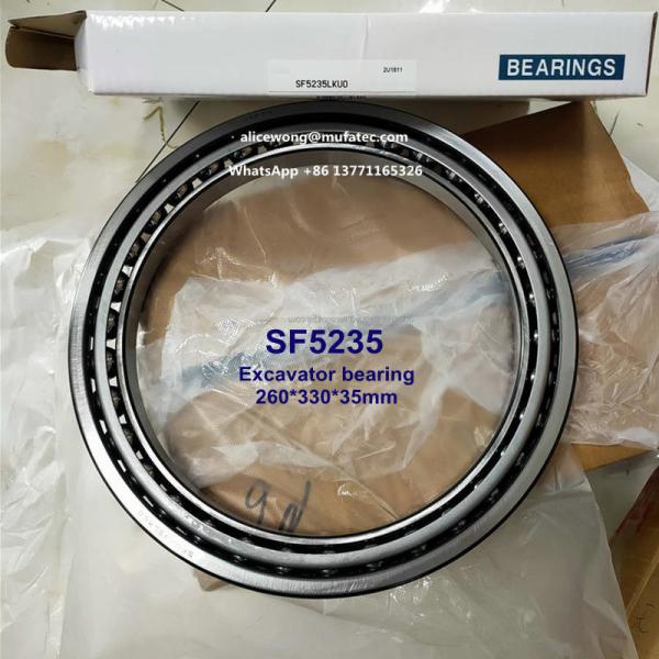 SF5235 escavadeira com rolamento de corte fino, gaiola de aço, rolamento de esferas de contacto angulares de 260*330*35 mm