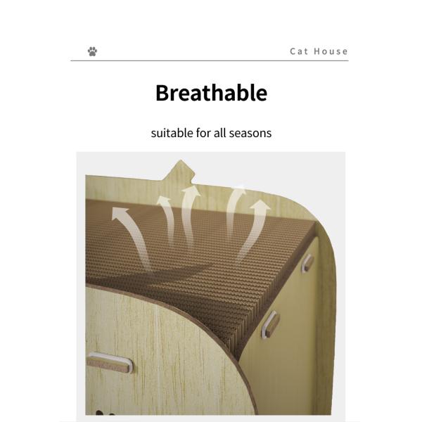 Snap Button Closure Custom Modern Indoor Cat Dog Furniture House for Cat Bed Function