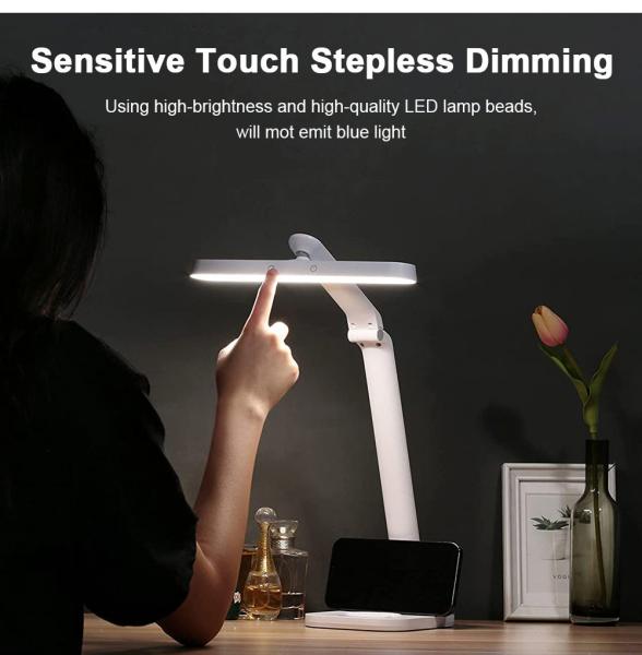 120mm Led White Desk Lamp Cantilever Folding Study Table Light For Children