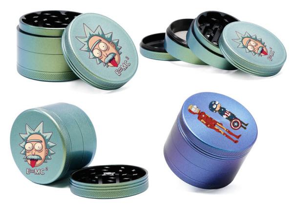 Aluminum Alloy 4 Layer Herb Grinder , 63mm Do Dry Week Marijuana Grass Grinder