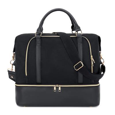 Sacs de voyage en cuir pour hommes et femmes avec manche de chariot 17.3x14.5x8.3
