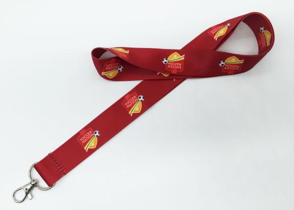 Polyester Printing Dye Sublimation Lanyards , Id Badge Neck Strap With Custom Logo
