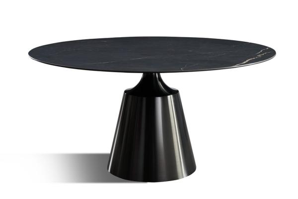 Europe Market Metal Ceramic Dining Table Set Round Ceramic Sintered Stone Dining Table