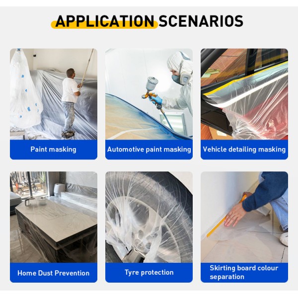 Spray Applied PE Protective Film Impermeable Barrier Tear Resistant Customizable Width