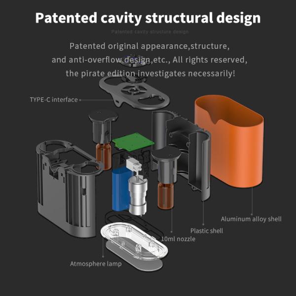 HOMEFISH Difusor de aroma puro sin agua Difusor de atomización Diseño de doble boquilla
