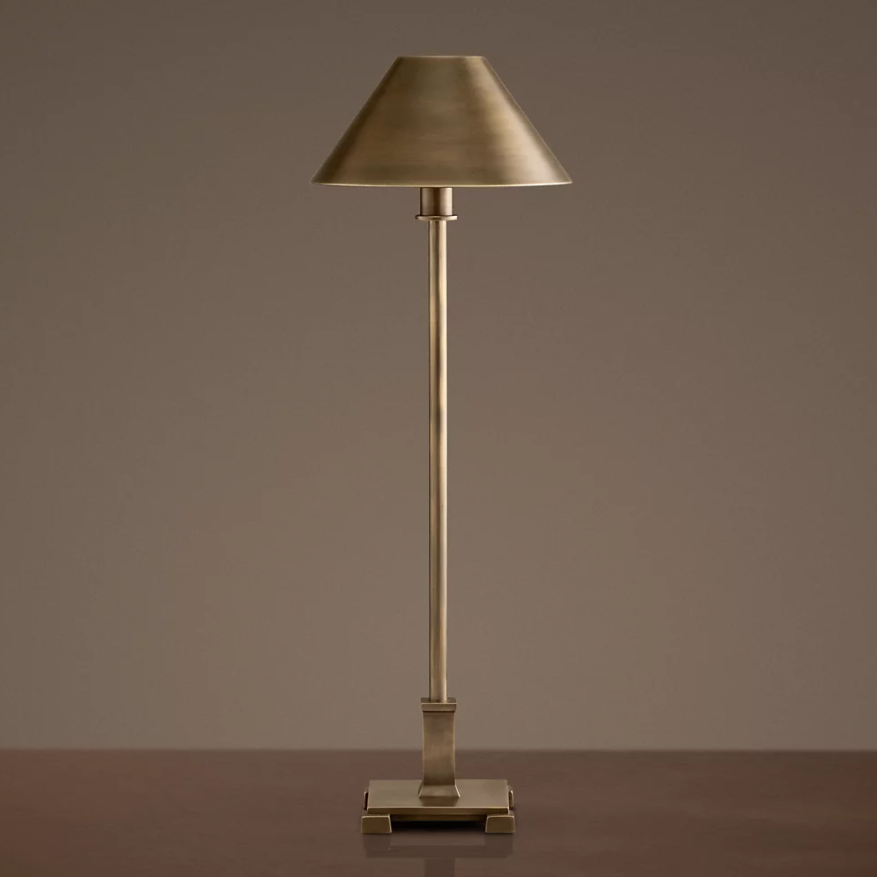 Modern Design Copper Body Table Lamp with 2700K Warm White LED Light for Bedroom and Study Room