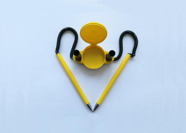 Yellow Table plastic Gel ink ball pen with logo for promotion(F201)