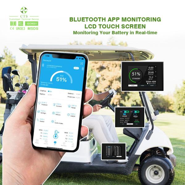 Factory 51.2V 72V 5kw 7kw Smart Golf Cart Battery System 105Ah 150Ah 230Ah Auto-Balancing Lithium Ion Golf Cart Battery