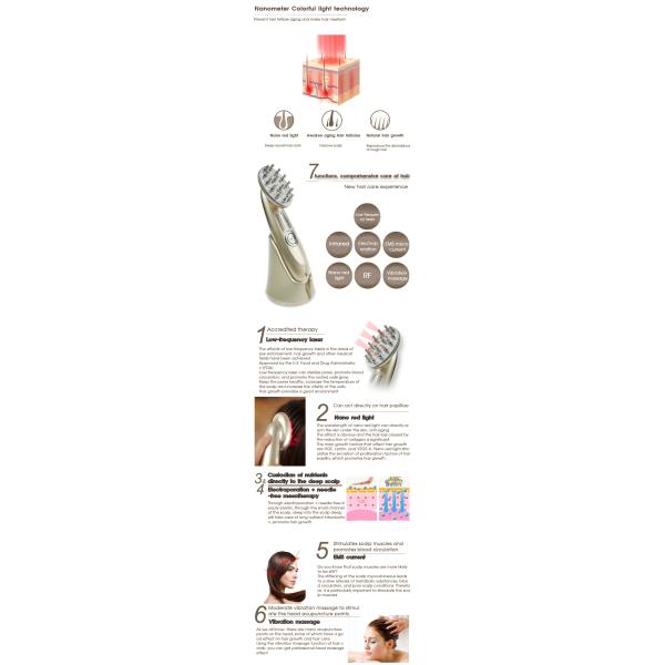 Home Hair Regrowth Laser Comb , Electric Scalp Magic Laser Comb For Hair Loss Reviews