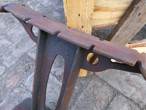 Outdoor Bench Wood Antique Cast Iron Bench Legs Without Backrest