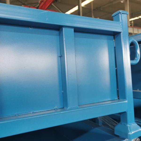 Industrial Grade Steel Grid Metal Pallet Box Powder coated For Warehouse Storage