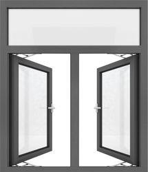 Solid 1.4mm Grill Aluminium Frame Casement Window
