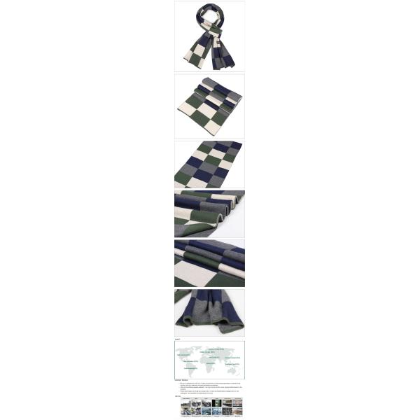Fashion scarves  high quality acrylic men check scarf for winter