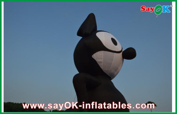 Inflatable Animals Oxford Cloth PVC Inflatable Black Cat For Event / Amusement Park