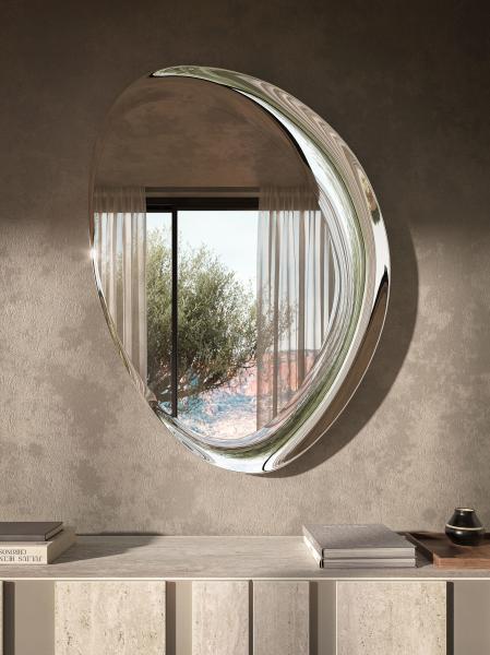 Hotel de 5 estrelas estilo de luxo leve desenho de olhos irregulares parede decorativa espelho artístico