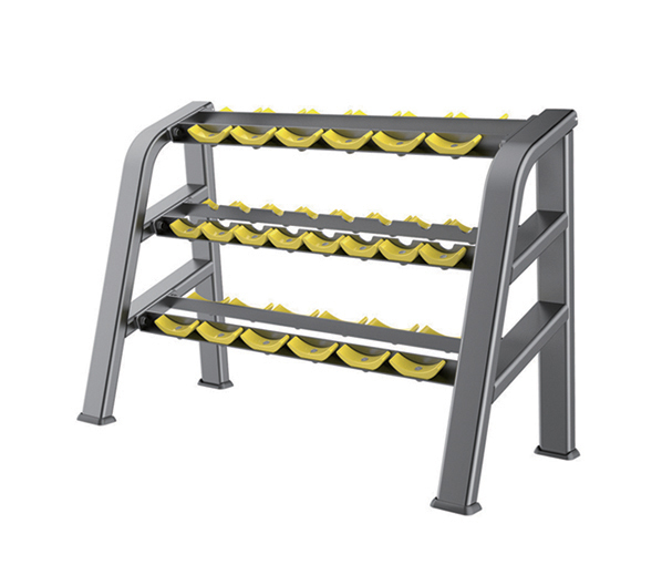 Slim 3 Tier Dumbbell Rack U+B8047 Pro Level Tested Force Optimized Zero Play
