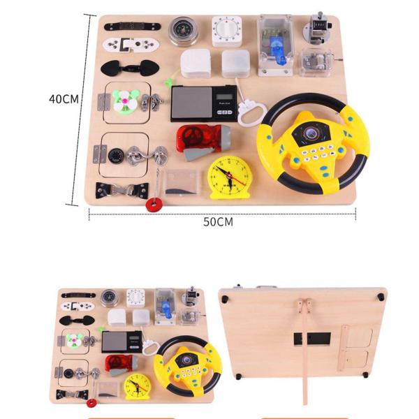 Sensory Locks and Latches Cube for Unisex Toddlers to Develop Fine Motor Skills