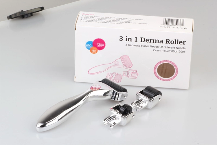 OEM/ODM customized brand 3 In 1 Drs Derma Roller For Anti Aging Stainless Steel Titanium