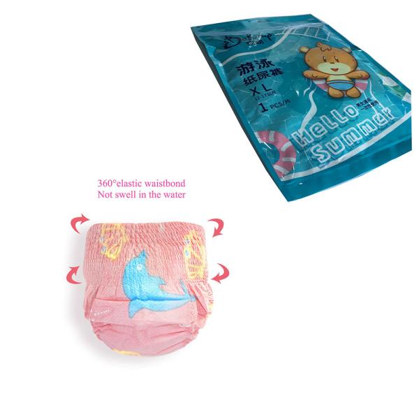 Sport Causal Swim Disposable Diapers Leakproof Embossed Topsheet