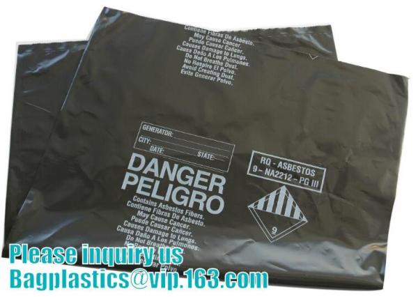 BUILDING FILMS, Asbestos bag, PE asbestos bag, building waste bag asbestos bag, building waste bag asbesto, rubble sacks