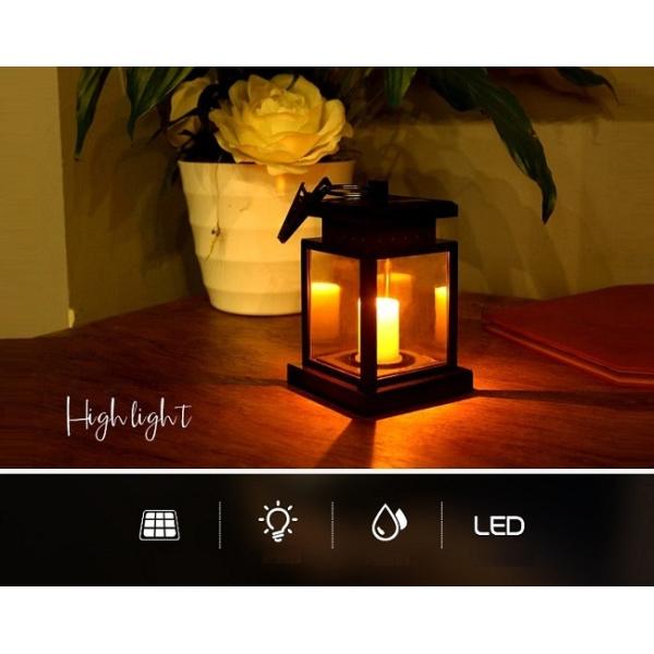 2V 60mA Outdoor Solar Panel Wall Light Solar Candle Lamp