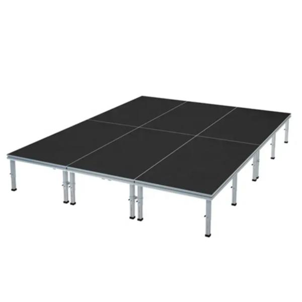 Plataforma de escenario portátil redonda / cuadrada de aluminio desmontable de aleación de vidrio de madera contrachapada