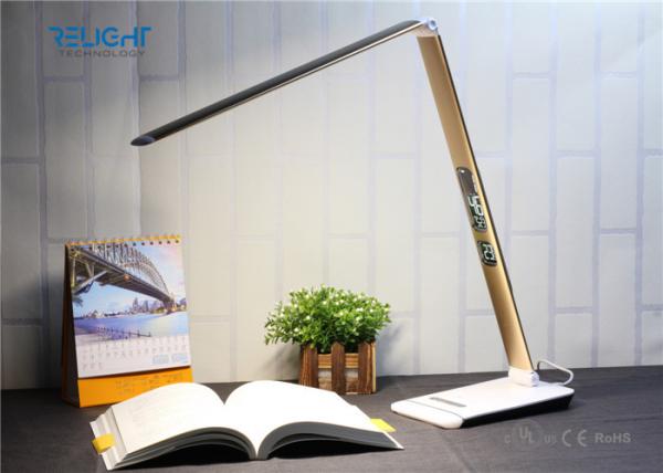 Eye Protection Foldable Desk Lamp with LCD Calendar Display and Ambient Light Dimmable Brightness