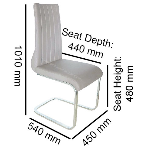 Eco Friendly Chrome Dining Room Chairs Glossy Guestroom Use Maintain Free