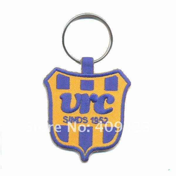 Free Sample Fabric Key Chain Custom Embroidered Aviation Key Chain Embroidery Keychain