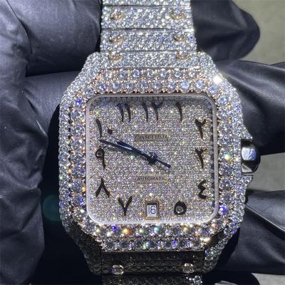 DEF Cartier Bussdown Watch Cartier Santos congelou para fora o OEM de Diamond Watch