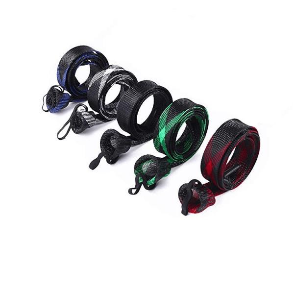 Flexible And Easy To Use Black Polyester Fishing Rod Sleeve Prevents Damage