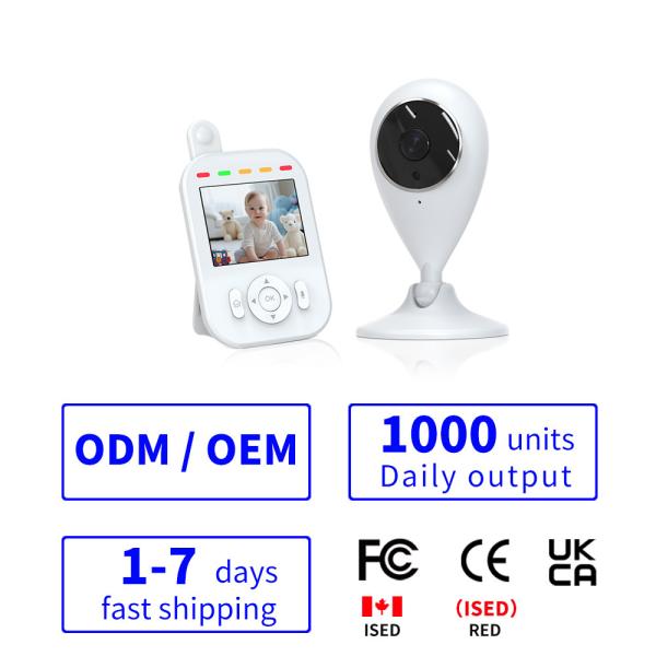 2.8 Inch Lcd Night Vision Baby Video Monitor Temperature Monitoring Smart Audio