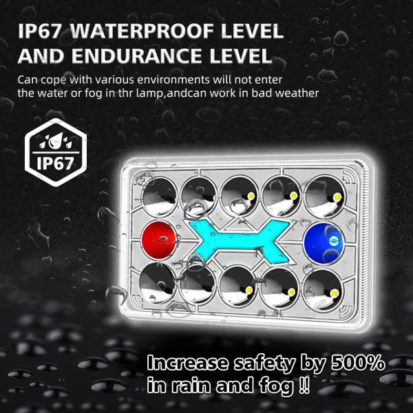 DC12V Semi-conjunto Flash Vermelho Azul DRL Branco Hi/Lo Beam Farol LED para Honda-CG125