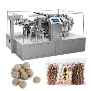 機械Doypackの自動真空パックStand-Upは冷凍食品の回転式前作られた袋のパッキング機械を袋に入れる