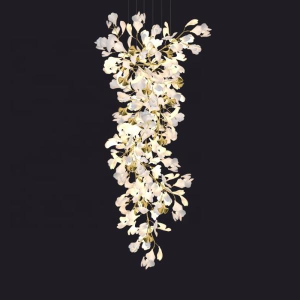 Luxury Chandelier Indoor Home Leaves Staircase Hotel Lobby Custom Chandelier(WH-NC-117)