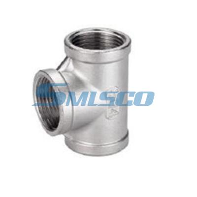 304 Stainless Steel Tee 2 Class 150 Threaded NPT Fitting