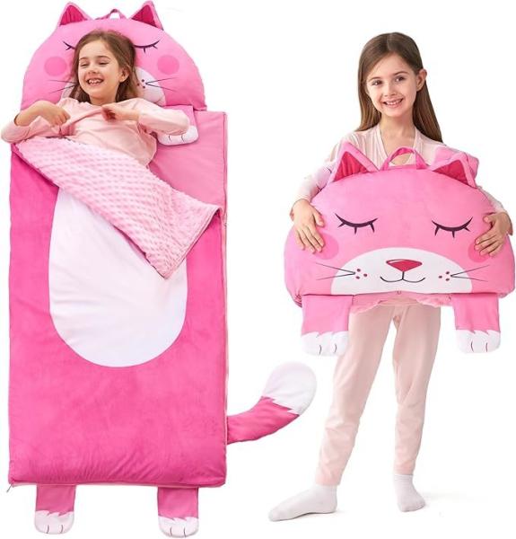 60x39 inches Toddler Nap Mat with 100% Polyester Multiuse Kids Sleeping Bag for Preschool