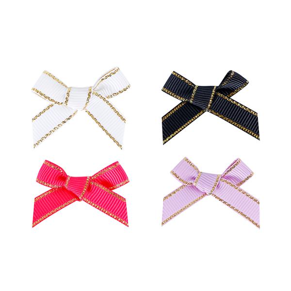 MSD Ribbon Handmade White Grosgrain Ribbon Bow for Bottle Decoration and Gift Wrapping
