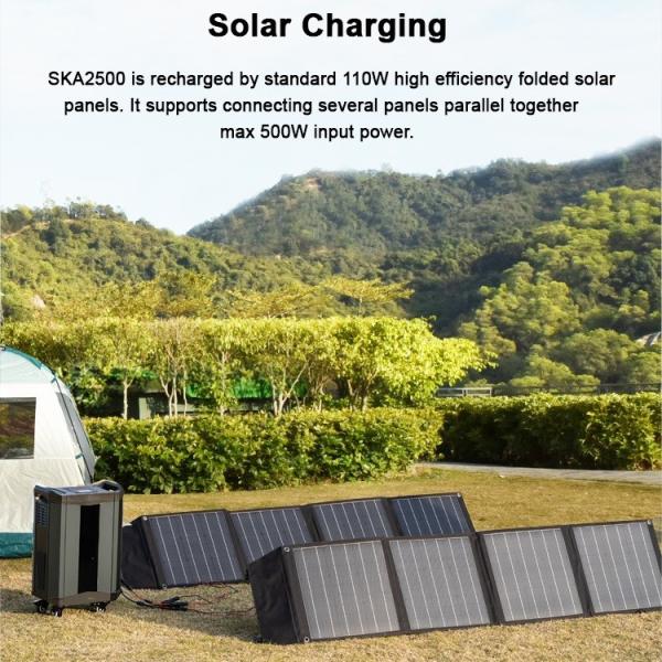 UPS LiFePO4 Portable Solar Battery Backup Solar Panel Generator For House 2500W