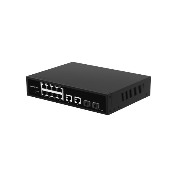 8 Port 120W Gigabit POE Switch with POE Watchdog for Business Fiber Network