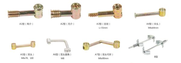 Sturdy Furniture Connector Bolts Minifix Zinc Plated Finish Long Life Span