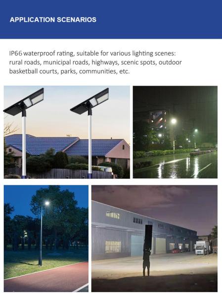 Outdoor Smart Road Lighting Auto Cleaning LED Solar Street Light