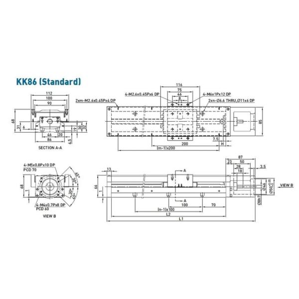 Прецизионный линейный руководство CNC KK86 серии линейный модуль для автоматизации машины