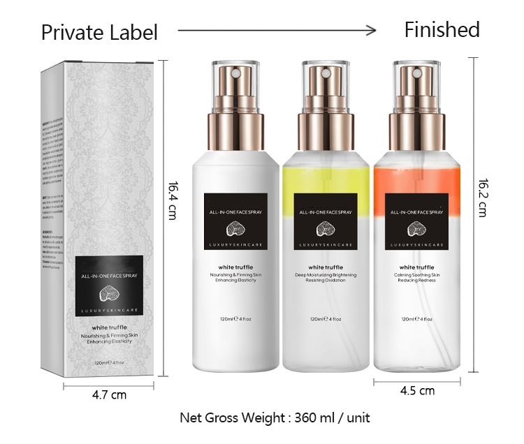 OEM ODM Korean skin care facial oil essence toner spray pure white truffle anti-aging repair red skin moisturizing spray